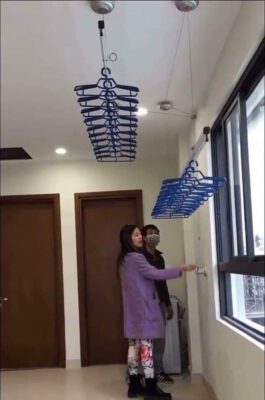 Lắp đặt giàn phơi thông minh cho anh Long