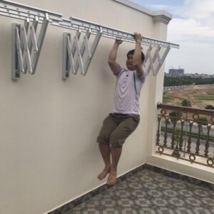 Giàn phơi xếp ngang gắn tường cho tải trọng đến 80Kg